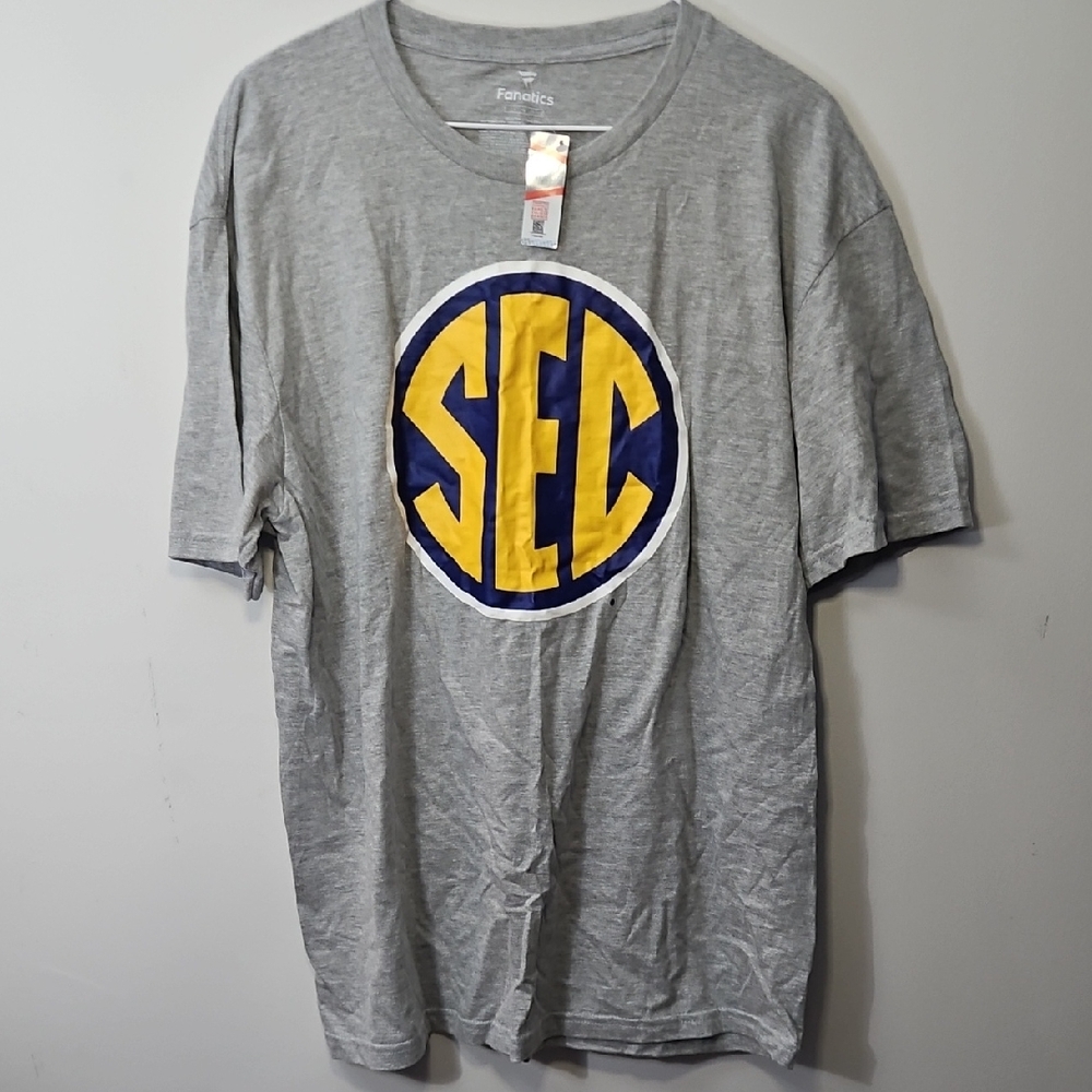 Fanatics Gray SEC Logo Short Sleeve Tee